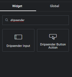 Widget Dripsender di panel Elementor